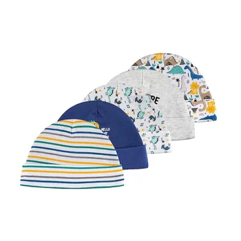 5pcs/lot Pălării pentru Copii 100% bumbac Imprimat Copilul Pălării și Capace Pentru 0-6 Luni, Nou-născut Accesorii Dropshipping ropa de bebe Roupas