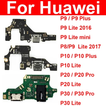 USB Încărcător de Bord Pentru Huawei P8 P9 P10 P20 P30 Pro Plus Lite 2017 USB Port de Încărcare Conector Dock Cablu Flex Piese