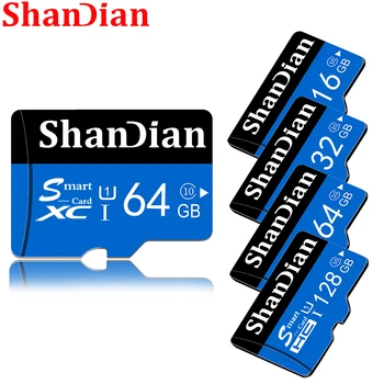 ShanDian card de Memorie de 128GB Smart card SD 32GB 64GB 16GB Class10 TF card Pen drive de memorie Flash disc pentru aparat de fotografiat smartphone