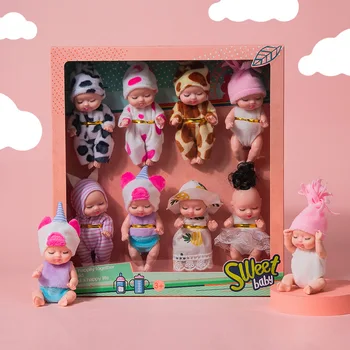 12CM Somn Baby Doll Stil Diferite Animale Drăguț Copil Simulat Renăscut Baby DIY Jucărie cu Haine pentru Copii Cadouri