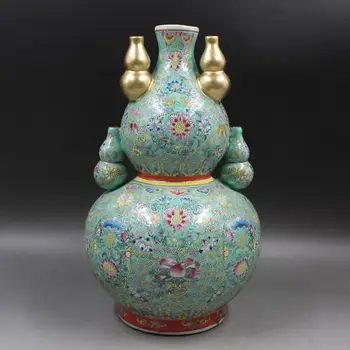 Antic Chinez Batran vaza de Portelan,Pastel longevitate sticla,lucrate Manual,Decoratiuni Acasă,de colectare și de podoabă,transport Gratuit