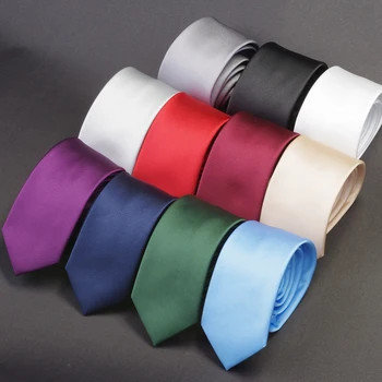RBOCOTT Simplu Cravată de Culoare 6cm Cravata Slim Barbati Cravata de Culoare Solidă Legături slabe Pentru Barbati Red Moda de Nuntă Albastru Casual Legături de Gât