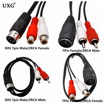 DIN cu 7 pini 7pin la 2 RCA lotus cablu adaptor de sex masculin la feminin epocă echipamente audio vorbitor adaptor cablu de 0,5 m/1m/1,5 m