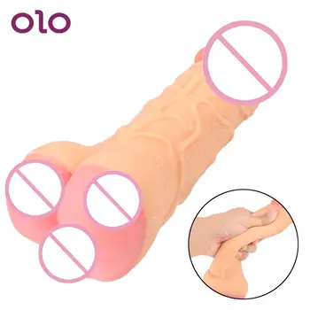 OLO Sex Anal Vibrator Erotic Super Moale Vibrator Realist Penis artificial sex Feminin Masturbari Jucarii Sexuale pentru Femei