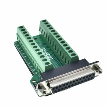 DB25 D-SUB Feminin/Masculin 25Pin Plug Breakout Bord PCB 2 randuri Terminale Conectori