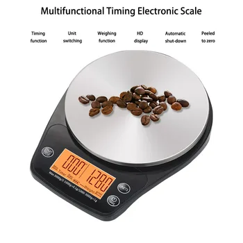 Yieryi 3 kg/0.1 g Digitale Scară de Cafea Cu Temporizator Suprafața de Sticlă de Înaltă Precizie Bucătărie Cântare Electronice Cu Orange led