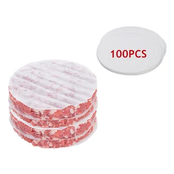100buc/Pachet Ulei Hârtie Carne de Hamburger Lucrări de Unică folosință Rotund Pastă de Lemn Pur Non-stick de Rezistență la Căldură Accesorii de Bucatarie