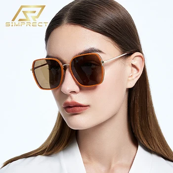 SIMPRECT Gradient Polarizat ochelari de Soare Femei 2022 Supradimensionate Pătrat Ochelari de Soare Vintage de Lux de Brand Designer de Nuante Pentru Femei