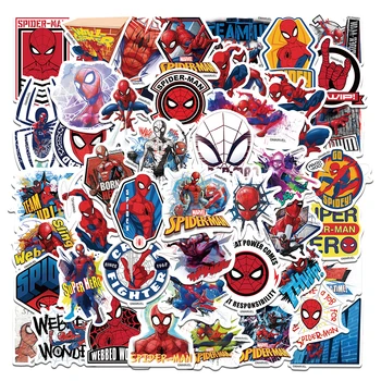 10/50PCS Disney, Marvel Spiderman Autocolante Avengers Skateboard Laptop Depozitare Frigider Desene animate Autocolant Impermeabil Jucarii Copii