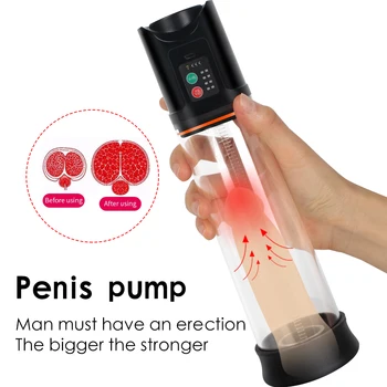 Pompa pentru Penis de sex Masculin Masturbator USB de Încărcare Automată Penis Extender Pompa de Vid Penis Marire Erectie Jucarii Sexuale pentru Barbati Marire