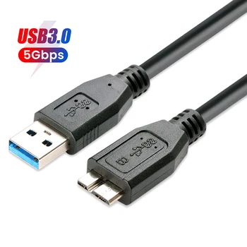 Micro B C USB 3.0 de Sincronizare a Datelor prin Cablu USB 3.0 pentru Transfer Rapid Încărcător Cablu pentru Samsung S5 Note 3 Hard Disk Extern de Date pe Disc, Cablu