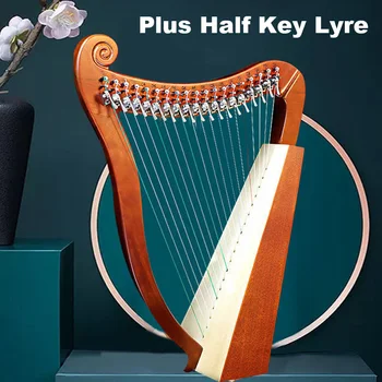 23 Șir De Liră Harpă, Pian De Înaltă Calitate Liră Portabil Instrument Muzical 19-Siruri De Caractere Jumătate Cheie Luna Liră Harpă Cu Geantă De Mână