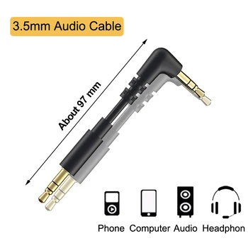 3.5 mm Aux Cablu Difuzor Jack de 3,5 mm Cablu Audio Pentru Masina de Căști, Adaptor de Aur Mufă Aux Cablu de sex Masculin De sex Masculin Pentru Samsung Xiaomi