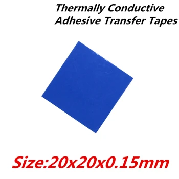 40pcs/lot 20x20mm Termic Conductiv Adeziv Transfer Casete pad termic banda dublu față de radiator radiator
