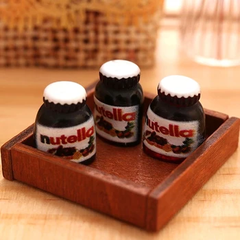 3Pcs/Set 1:12 casă de Păpuși în Miniatură Sos de Ciocolata Model Alimentar Bucătărie Scena Decor DIY Pretinde a Juca Jucărie