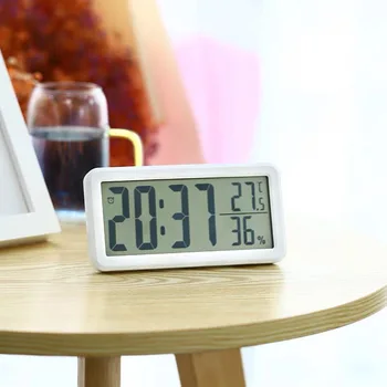 De Temperatură și umiditate Digitale Ceasuri de Alarmă Snooze Ceas de Masa Alimentat de la Baterie LED Ceas Electronic de Birou Decor pentru Biroul de Acasă