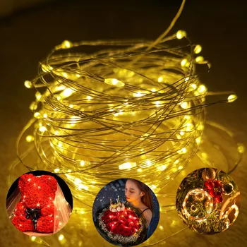 Sârmă de cupru LED Șir de Lumini Zână Petrecerea de Crăciun de Vacanță de Iluminat, Decoratiuni pentru Casa în aer liber, Grădină Ghirlanda Decor Lampa Noua