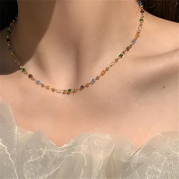 Vara Pline De Culoare Margele Coliere De Sex Feminin Design 2021 Noi Clavicula Lanț Cravată Accesorii Colier Trend