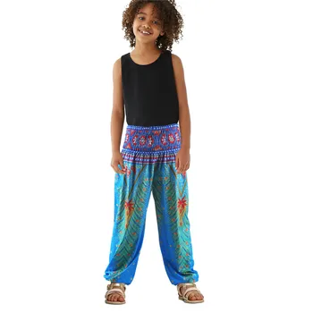 2022 Vara Fete Jambiere Copii Pantaloni Boho Imprimare Copii Pantaloni de Yoga Liber Hippy Fata Pantaloni Copil Casual Uzură Plajă 3T-10T