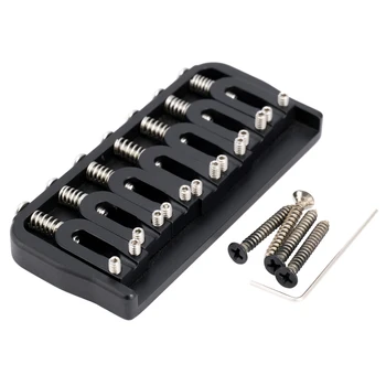 Musiclily Ultra 63mm Alamă Chitara Fix Hardtail Pod pentru 7-String Chitara Electrica, Negru