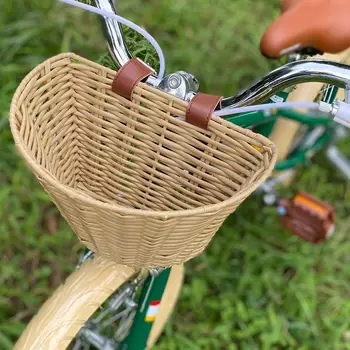 Față de biciclete Coș Durabil și rezistent la apă Bicicleta Ghidon Caz de Mână-țesute biciclete coș de răchită pentru adulți și copii adulți