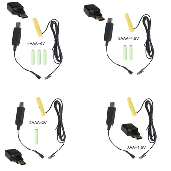 Reutilizarea AAA Dummy Baterii Detașabile USB/Tip C Cablul de Alimentare pentru Baterie AAA,Înlocuiți AAA Baterie pentru DUS Jucarii