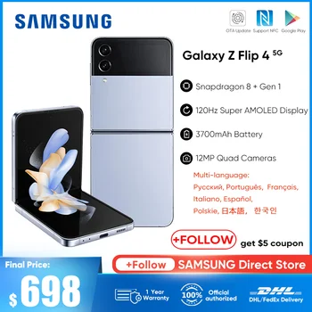 Original Samsung Galaxy Z Flip 4 Smartphone 6.7