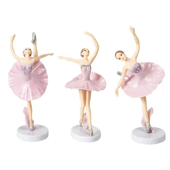 Balet, Dans Fata 3 BUC Set cu Fundul Prințesă Ziua de nastere Tort de Nunta de Decorare Petrecere Jucarie Accesorii pentru Camera de 5,5 Inch