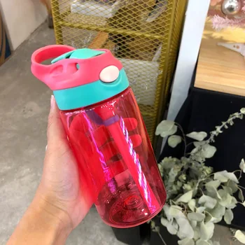 Noi 500ML 4 Culori Copil Sticle de Apă Copil Nou-născut Cupa Copiii Învață Alimentare Paie de Băut Suc Biberonul BPA Free pentru Copii