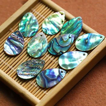 20BUC Picăturii Forma Bucată Naturale Abalone Shell Sculptate manual DIY Bijuterii Cercei Accesorii
