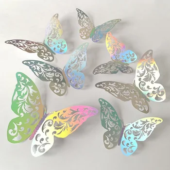 12buc/Set De Colorat 3D Gol Fluture Autocolante de Perete DIY Acasă Artist de Perete Partid de Nunta de Decorare Acasă Copii, Cameră de Decoruri