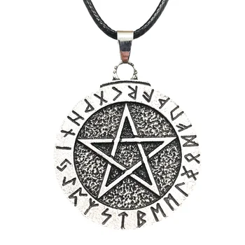 Viking Rune Amuleta Pandantiv Wicca Păgâne Pentagrama Talisman Bijuterii Pentagrama Colier