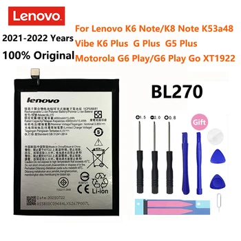 100% Original 4000mAh BL270 Bateriei Pentru Lenovo K6 K8 Notă K53a48 Vibe K6 G G5 Plus Pentru Motorola Moto G6 Juca XT1922 Baterii