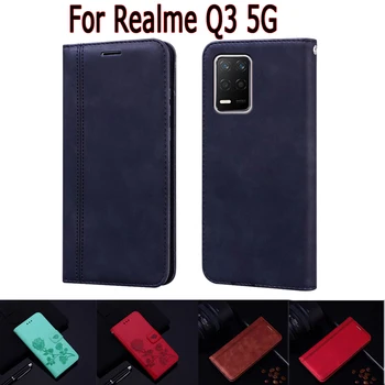 Flip Cover Pentru Realme T3 5G Caz de Protecție de Telefon Etui Funda Pe RealmeQ3 RMX3161 Caz Portofel din Piele Card Magnetic Hoesje Carte