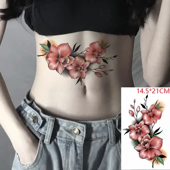 Rezistent la apa Temporar Autocolante Frunze de dragoste floare sexy Tatuaj Fals Flash Tatuaj tatuaj Body art pentru Femei Barbati