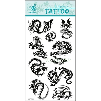 Impermeabil Tatuaj Temporar Autocolant dragoni China totem tatuaj autocolante flash tatuaj tatuaje false pentru barbati femei