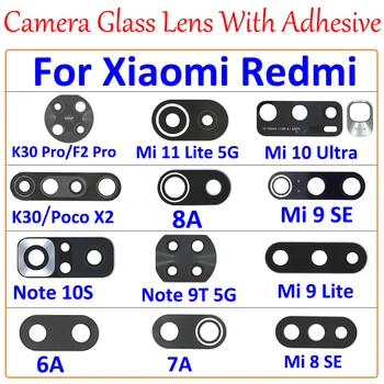 100buc，Original aparat de Fotografiat Lentilă de Sticlă Cu Adeziv Pentru Xiaomi Mi 9SE 10 11 Ultra Lite Poco F1 F2 Pro X2 Redmi 6A 7A 8 9 10 Pro Notă 9T
