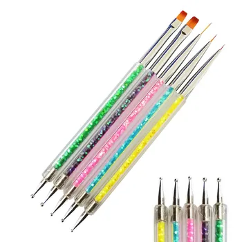 5Pc Nails Art Stilou Dotting 2 In 1 Dublu se Termină Dotting Desen Pictura Nail Art Pen UV Gel, Pictura Unghii Dotting Tools