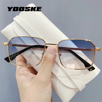 YOOSKE Metal Dreptunghi ochelari de Soare pentru Femei Brand de Lux Designer de ochelari de Soare Barbati de Moda Vintage Ochelari în aer Liber Shades Ochelari de protecție