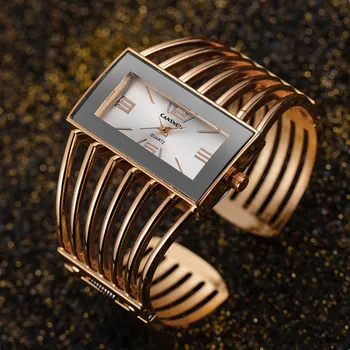 2021 Moda de Lux a Crescut de Aur Ceasuri pentru Femei Brățară din Oțel Inoxidabil Brățară Dreptunghi Cuarț Ceas zegarek damski relogio