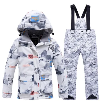 De Iarnă 2022 Costume de Schi pentru Băiat, Fată în aer liber Cald Snowboard Haine Waterproof, Windproof costum de schi pentru Copii la Schi Jacheta sau Pantaloni