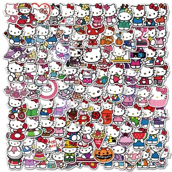 10/50/100buc Hello Kitty Autocolant Autocolant Drăguț Cărucior Caz de Chitara Skateboard Sticker Laptop Piele Anime Autocolante Jucarii pentru Fete