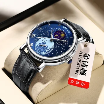 KIMSDUN nou brand de ceasuri de lux faza lunar luminos impermeabil bărbați automată om mecanic ceas moda Ceas de mână de afaceri