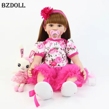 60cm Silicon Moale Renăscut Baby Doll Jucării, Cum ar fi Real Vinil Printesa Copilul în Viață Bebe Fata Bonecas Copii Cadou de Ziua de nastere
