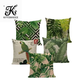 Tropical decor de pernă Verde 45*45 perne în aer liber Dropshipping perne de plante perne decorative Personalizate