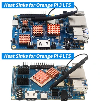 Orange Pi 3 4 LTS radiator de Cupru, Aliaj de Aluminiu Radiator de Răcire Pasivă Radiatoare cu Auto-Adeziv pentru Orange Pi 4 3 E
