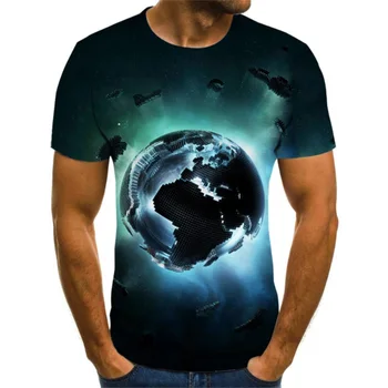 Universul star 3D imprimate men ' s T-shirt, de înaltă calitate, respirabil cu uscare rapidă T-shirt pentru adolescenti / Barbati / baieti