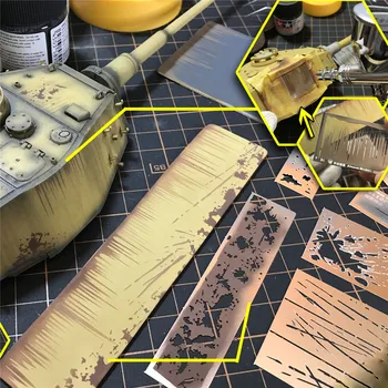 Umed Efecte Daune Scurgere Spray Șablon Șablon Model de Imbatranire Instrumente pentru Modele Militare Rezervor Meserii DIY Gundam Model de Sculptură