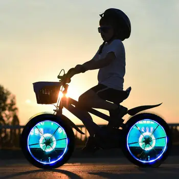 Bicicleta Reîncărcabilă Roata Lampă pentru Copii Masina Echilibru Impermeabil Copii Motocicleta Roata de Lumină LED-uri Reincarcabila Fata Spate Vorbit Lumina