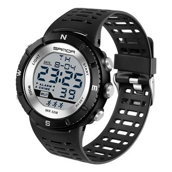 SANDA Brand Bărbați Numărătoare inversă Cronometru Sport în aer liber, Ceasuri LED, Electronic, Digital, rezistent la apa 50M Ceas de mână De Om Băiatul Ceas